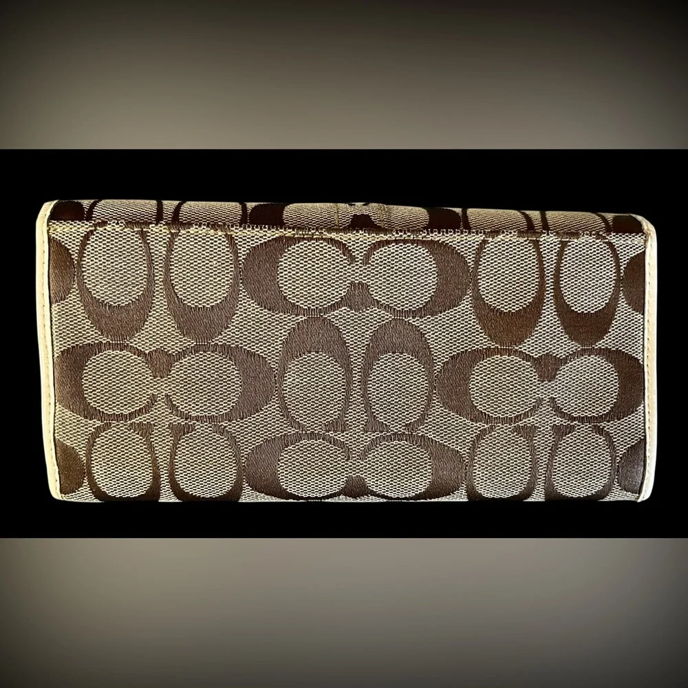 Y2K Coach Signature Multi-Color Stripe Envelope Wallet